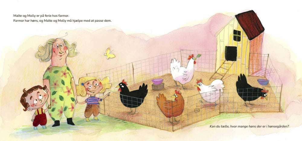Regnehistorier: Malte og Molly passer høns